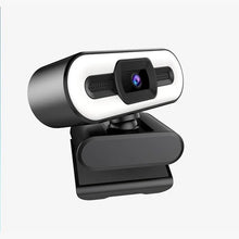 Load image into Gallery viewer, Computer Webcam High-Resolution Plug Play 2K Full HD High Resolution USB Webcam with LED Fill Light/ Microphone/ Auto Focus for PC &amp; Laptop
