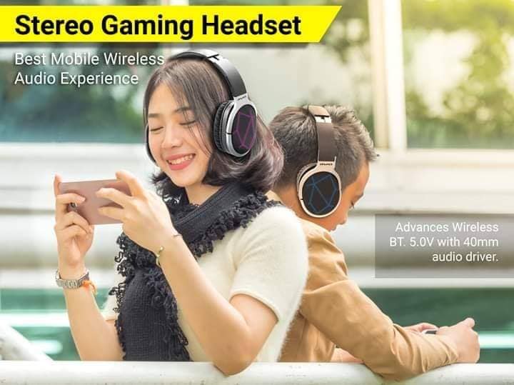 AWEI A799BL Gaming Headset Bluetooth Headphones Stereo Foldable Noise Reduction Light Weight & Microphone