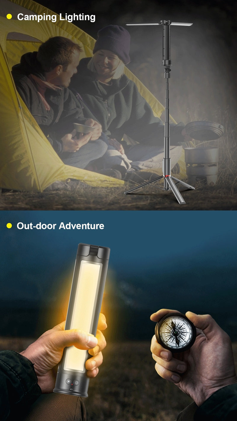 Foldable LED Video Light Portable Light Wand Photography Fill Light Multipurpose Rechargeable 162 LED Camping Lamp