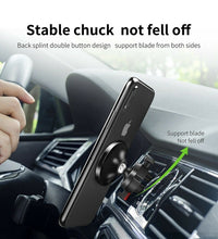 Load image into Gallery viewer, Leeioo Universal Strong Air Vent Magnetic Car Mount Holder with Longer Clip Arms
