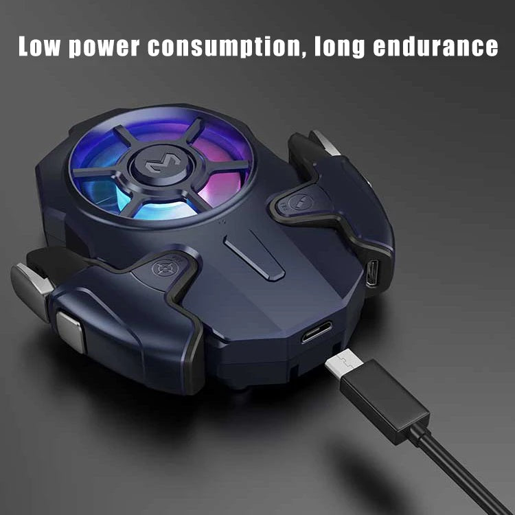 MEMO AK03 Multi-function Adjustable Gear Low Noise Mobile Phone Shooting PUBG Game Gaming Controller Joystick Trigger Gamepad Cooler with RGB Light