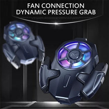 Load image into Gallery viewer, MEMO AK03 Multi-function Adjustable Gear Low Noise Mobile Phone Shooting PUBG Game Gaming Controller Joystick Trigger Gamepad Cooler with RGB Light
