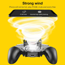 Load image into Gallery viewer, MEMO AK77 6 fingers 4000mAh Battery Power Bank Gamepad L2 R2 Fire Trigger Cooling Fan For PUBG
