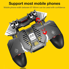 Load image into Gallery viewer, MEMO AK77 6 fingers 4000mAh Battery Power Bank Gamepad L2 R2 Fire Trigger Cooling Fan For PUBG
