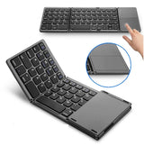 Bluetooth Wireless Foldable Keyboard with Touch Pad for Phone/Tablet/PC Multiple System Support