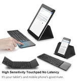 Bluetooth Wireless Foldable Keyboard with Touch Pad for Phone/Tablet/PC Multiple System Support