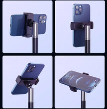 Load image into Gallery viewer, Premium Aluminum Phone Floor Stand Telescopic Height Adjustable 120cm ~ 170cm 360° Rotatable (Bracket Width~9cm)
