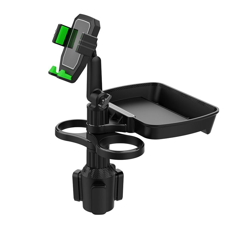 MAILUZHE 4 in 1 Mobile Phone Cup Holder Multifunctional Stand 360° Adjustable Food Table Mount