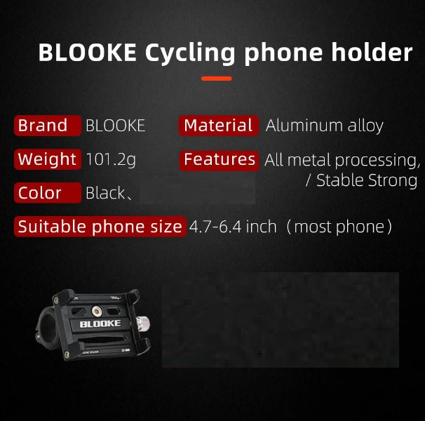 Aluminium Universal Mobile Phone Holder for Bike Bicycle Scooter Motorcycle Support Phone Size 6.7"