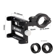 Load image into Gallery viewer, Aluminium Universal Mobile Phone Holder for Bike Bicycle Scooter Motorcycle Support Phone Size 6.7&quot;
