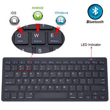 Load image into Gallery viewer, Wireless Bluetooth Keyboard for Phone, Tablet, Laptop for IOS, Anroid, Windows and MAC
