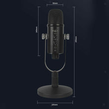 Load image into Gallery viewer, USB Condenser Microphone HIFI DSP Noise Reduction Reverberation Adjustable Built-In Sound Card with Stand
