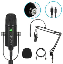 Load image into Gallery viewer, USB Condenser Microphone HIFI DSP Noise Reduction Reverberation Adjustable Built-In Sound Card
