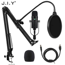 Load image into Gallery viewer, USB Condenser Microphone HIFI DSP Noise Reduction Reverberation Adjustable Built-In Sound Card

