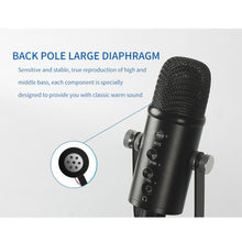 Load image into Gallery viewer, USB Condenser Microphone HIFI DSP Noise Reduction Reverberation Adjustable Built-In Sound Card
