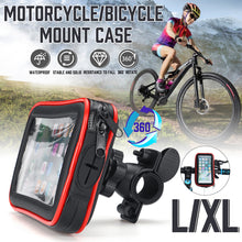 Load image into Gallery viewer, Bikes &amp; Bicycles Phone Holder 360° Rotatable with Water Proof Case Support upto Size 7 Inch
