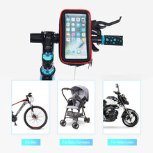 Load image into Gallery viewer, Bikes &amp; Bicycles Phone Holder 360° Rotatable with Water Proof Case Support upto Size 7 Inch
