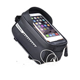 RZAHUAHU Waterproof Bicycle Phone Mount Bags Front Frame Top Tube Bag with Touchscreen Phone Holder Case (YA-001)