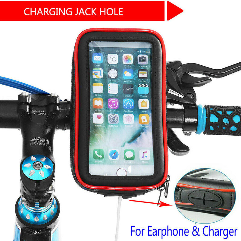 Bikes & Bicycles Phone Holder 360° Rotatable with Water Proof Case Support upto Size 7 Inch