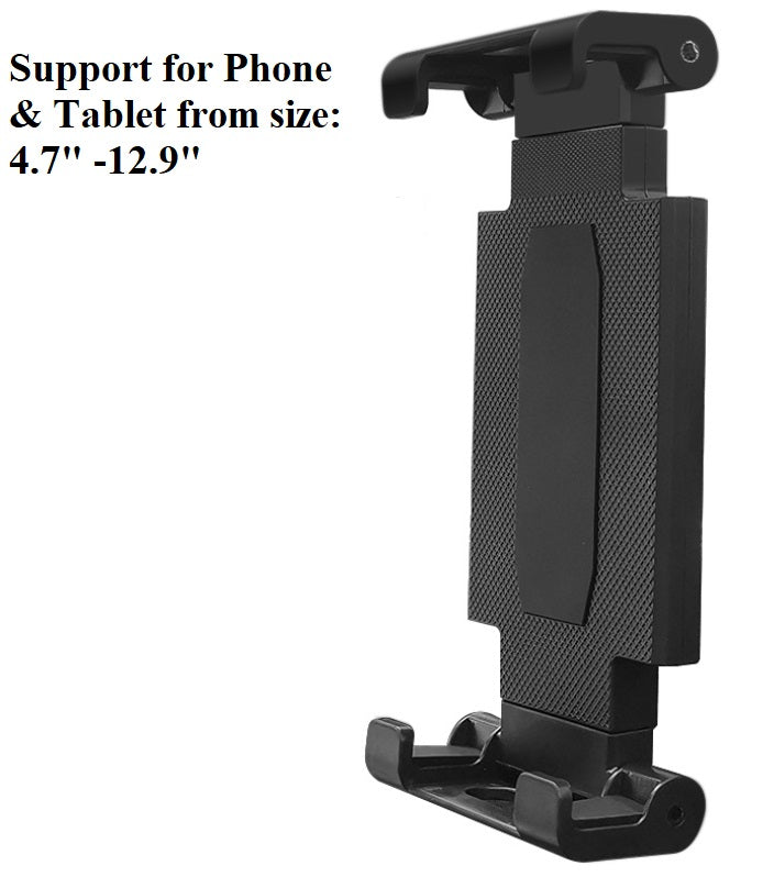 Car Windshield 85CM Big Base Suction Short 360° Rotation Phone & Tablet Holder Support up to Size 13 Inch