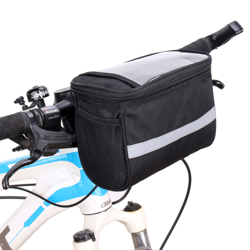 Bicycle Handlebar Basket Bag Bike Reflective Front Pannier Tube Waterproof