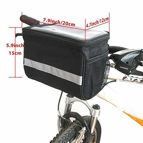 Bicycle Handlebar Basket Bag Bike Reflective Front Pannier Tube Waterproof