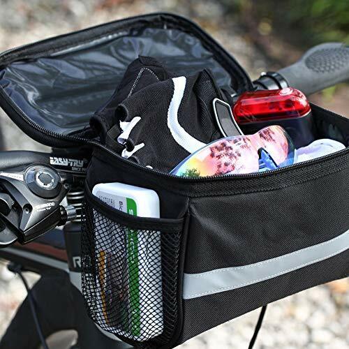 Bicycle Handlebar Basket Bag Bike Reflective Front Pannier Tube Waterproof