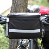 Bicycle Handlebar Basket Bag Bike Reflective Front Pannier Tube Waterproof