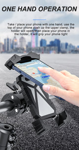 Bicycle Bike Phone Holder 360° Rotation Adjustable Shockproof Full Protection Super Stable