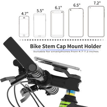 Load image into Gallery viewer, Universal Bicycle Phone Holder Aluminium MTB Bike Stem Cap Phone Mount For Phone
