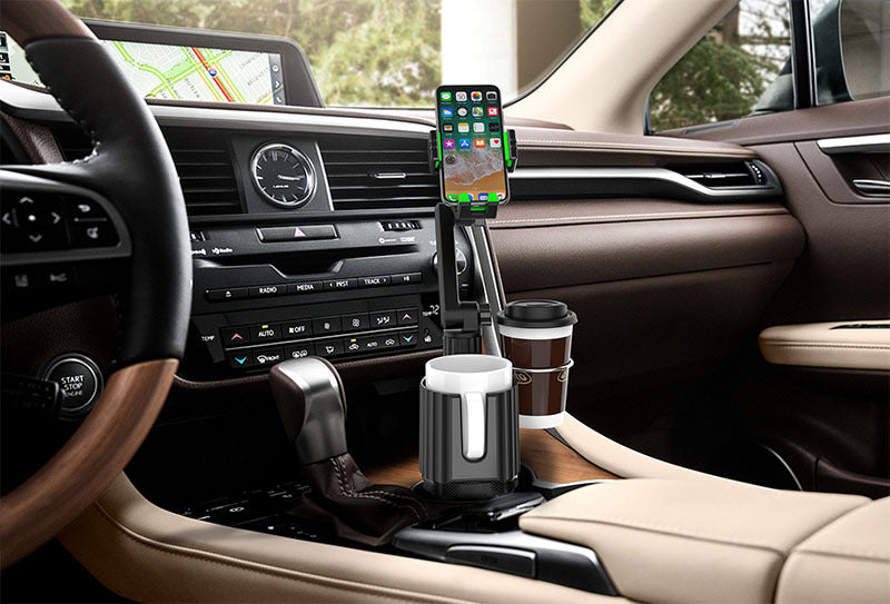 MAILUZHE Cup Holder Phone Mount 2 In 1 Multifunctional Holder 360° Rotation Car Organization Amazing