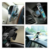 Magnetic 360° Gear Car Phone Holder Dashboard Rotation With Mounting Plate Mount