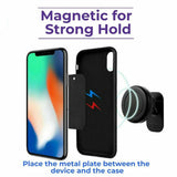 Magnetic 360° Gear Car Phone Holder Dashboard Rotation With Mounting Plate Mount