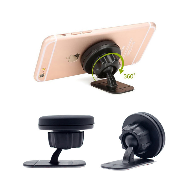 Magnetic 360° Gear Car Phone Holder Dashboard Rotation With Mounting Plate Mount