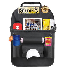 Load image into Gallery viewer, Car Back Seat Organizer Storage Bag with Foldable Table Tray Tablet Holder Tissue Box Back Seat Bag

