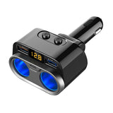 150W Car Charger12V/24V 2Socket Cigarette Lighter Adapter Multi Power Splitter 18W PD Fast 6.8A Dual USB Outlet for GPS Dash Cam