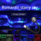 Home Car Roof Party LED Star Night Light Projector Atmosphere Lamp USB Power Lamp