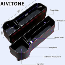 Load image into Gallery viewer, Car Seat Storage Box &amp; Console Side Pocket Coin Phone Organizer Cup Holder (2 Pcs)
