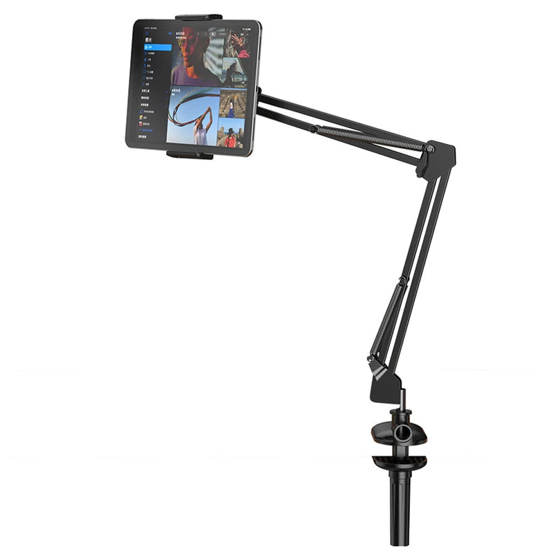 Tablet Desk Bed Aluminium Mount Stand Adjustable Long Arm Holder for Phone & Tablet Up to 12.9"