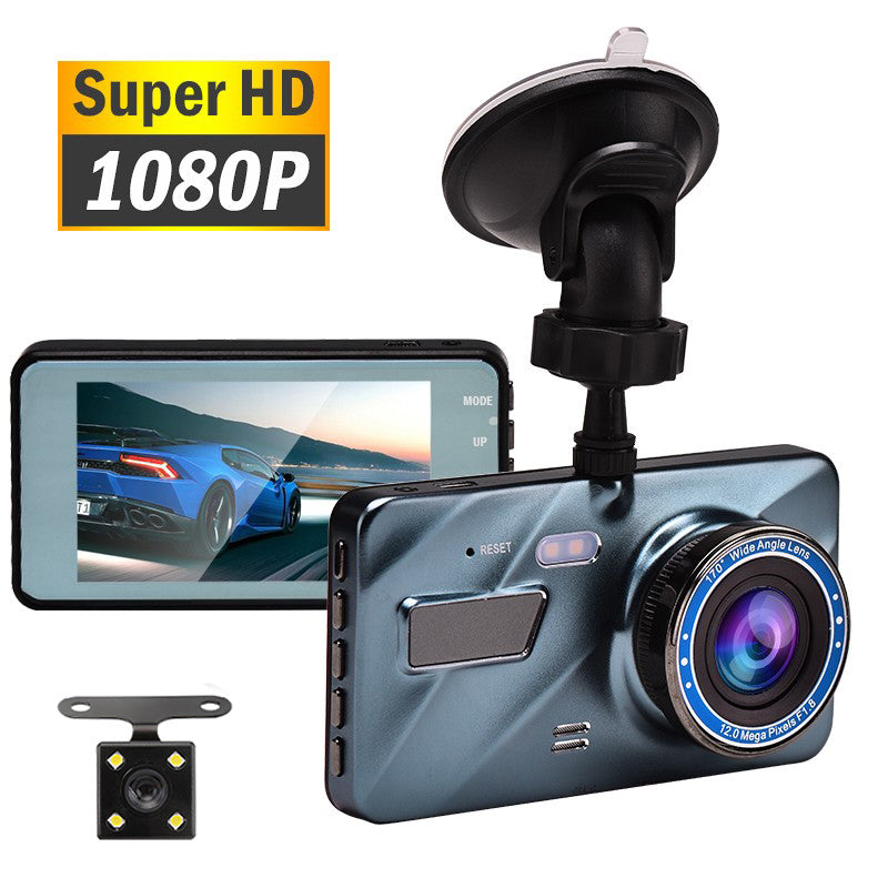 HD 1080P 4.0" Touch Screen Car Dash Camera Front & Rear View Camera 640P Car Camera Recorder