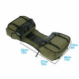 Large Capacity Double Panniers Bag Canvas Bicycle Rear Seat Storage Trunk Bag Travel Khaki (30 Liter)