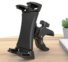 Load image into Gallery viewer, Mount Bracket Gym Treadmill Bike Handlebar Clip Stand Sports Adjustable Phone &amp; Tablet Holder Universal 4-13 inch for iPad/Galaxy Tab etc
