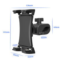 Load image into Gallery viewer, Mount Bracket Gym Treadmill Bike Handlebar Clip Stand Sports Adjustable Phone &amp; Tablet Holder Universal 4-13 inch for iPad/Galaxy Tab etc
