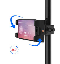 Load image into Gallery viewer, Mount Bracket Gym Treadmill Bike Handlebar Clip Stand Sports Adjustable Phone &amp; Tablet Holder Universal 4-13 inch for iPad/Galaxy Tab etc
