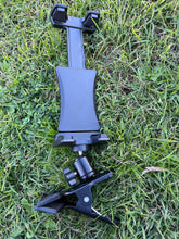 Load image into Gallery viewer, Phone &amp; Tablet Holder Ball Head Clamp Mount for Tablet &amp; Phone. Compatible up to the size of 4.7&quot;-10.0&quot;
