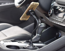 Load image into Gallery viewer, Car Cup Holder Magnetic Mount for Phone &amp; Tablet Support to Size up to 7 Inch Flexi Gooseneck Design
