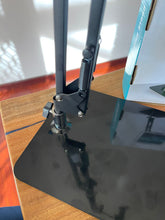 Load image into Gallery viewer, Table Bench Bed Side Phone &amp; Tablet Mount with Big Base Solid Metal (1.17kg) Flexible Arm 2x25cm support size up to 10&quot;
