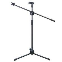 Load image into Gallery viewer, Tripod Floor Stand Professional Swing Boom Extendable Dual Microphone Holder Height Adjustable
