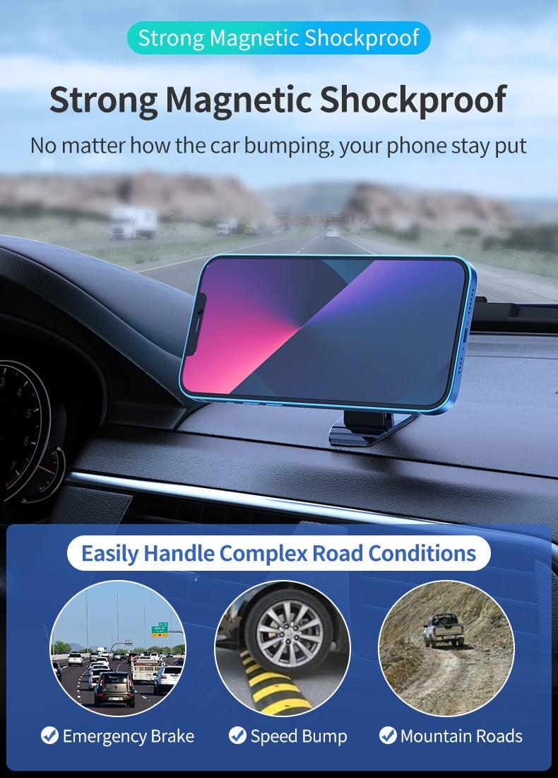 Universal 360° Magnetic Magnet Dashboard Mobile Phone Holder Dash Car Mount Stand Free Metal Plate