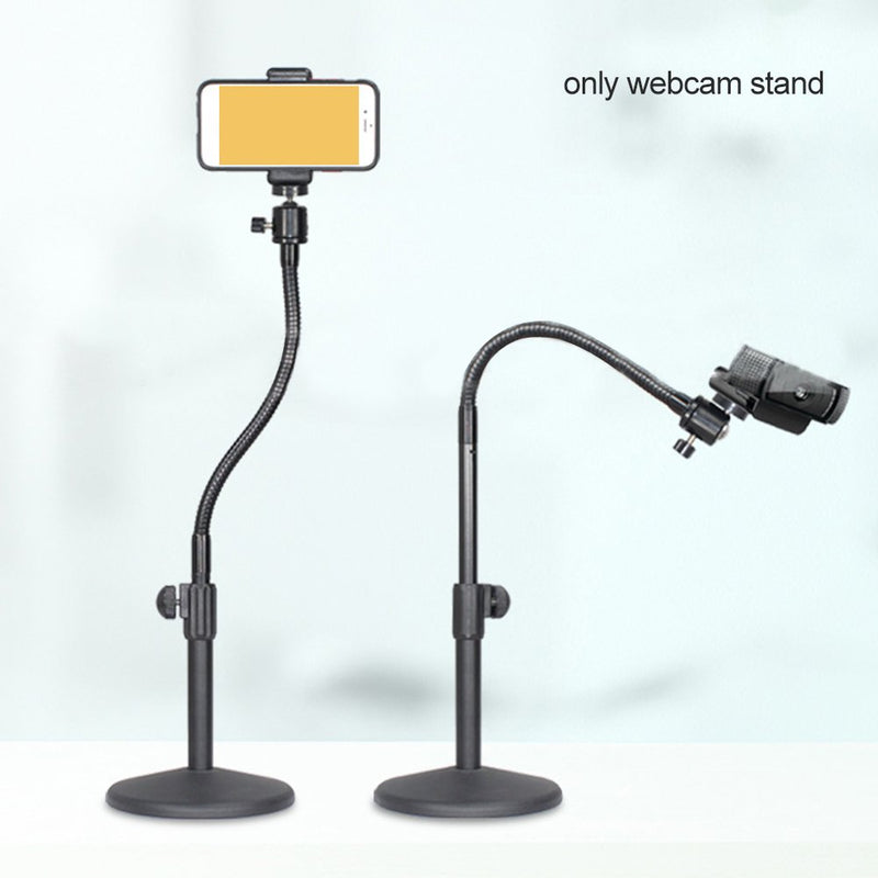 Multipurpose Flexible Goose Neck Phone Desk Stand Holder for Photo Filming with Bluetooth Remote Shutter